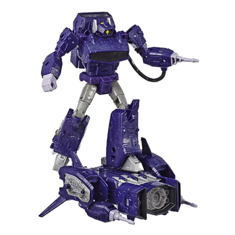 Transformers Generations War for Cybertron: Siege - Figurine Shockwave WFC-S14 de classe leader.