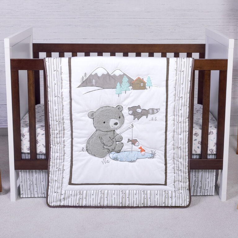 Gone Fishing 3 Piece Crib Bedding Set