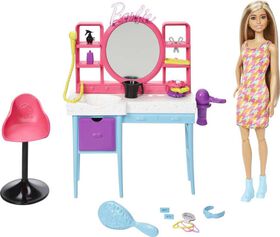 Barbie Ultra Chevelure Coffret de jeu Salon et poupée