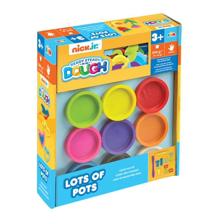 Ensemble de pâte à modeler Ready Steady Dough Lots of Pots de Nick Jr - Notre exclusivité