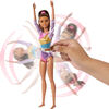 Barbie Gymnastics Playset with Brunette Fashion Doll, Balance Beam, 10+ Accessories & Flip Feature