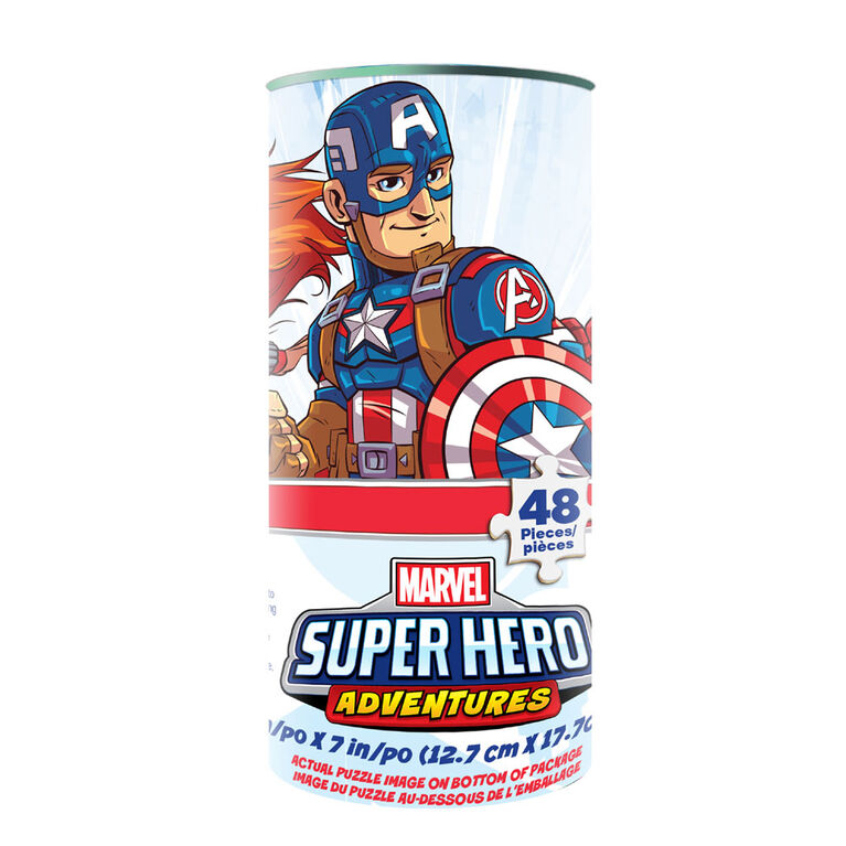 Marvel Super Hero Adventures 48-Piece Jigsaw Puzzle in Tube