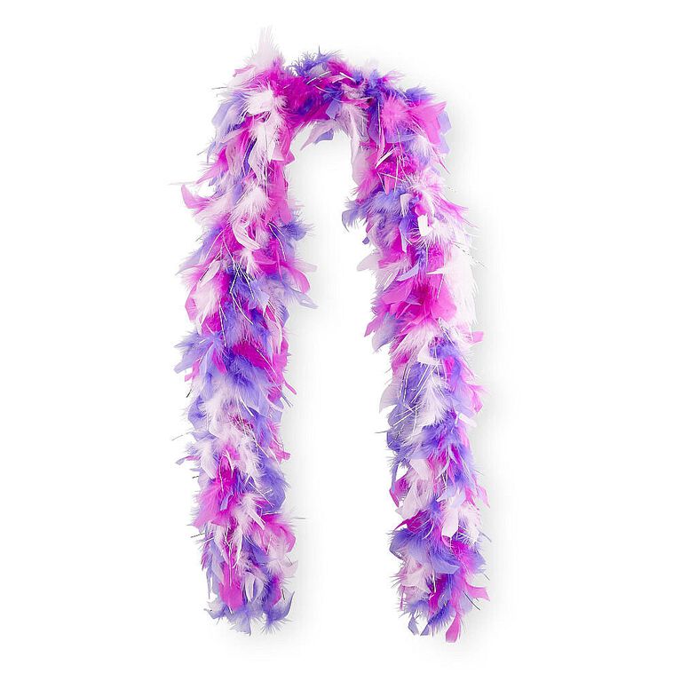 Dream Dazzlers Feather Boa with Tinsel - Pink and Purple