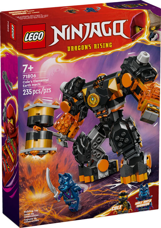 Jouet de robot LEGO NINJAGO Le robot de terre élémentaire de Cole 71806