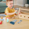 Fisher-Price Wooden Tool Box Set for Preschool Pretend Play, 9 Wood Pieces