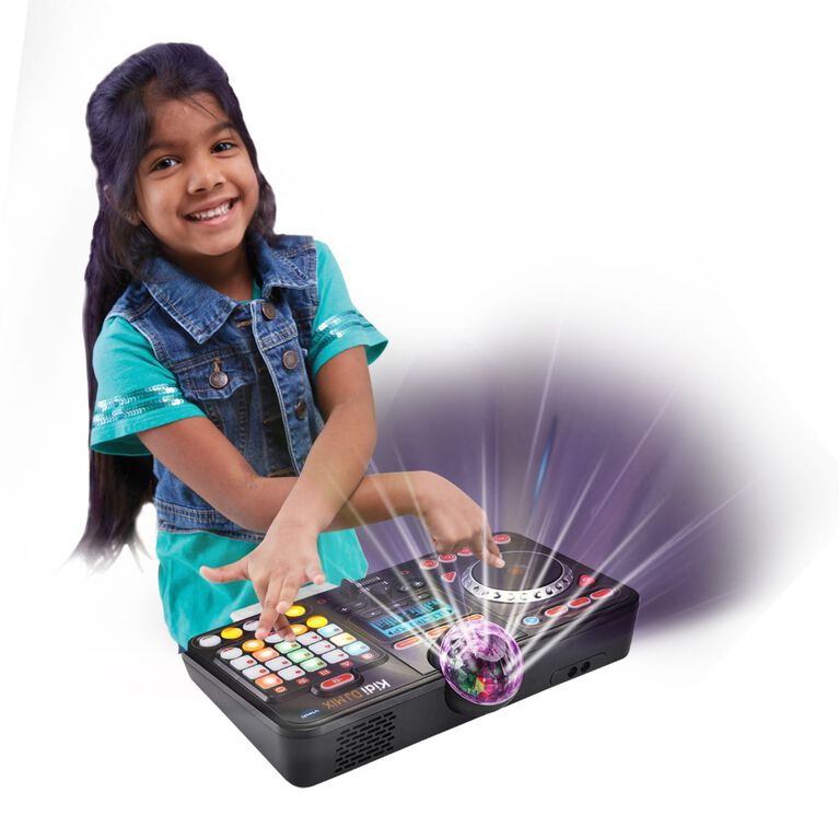 VTech – Kidi DJ Mix, Platine DJ Enfant, Enceinte Bluetooth, Table de mixage  – Dès 6 Ans – Version FR