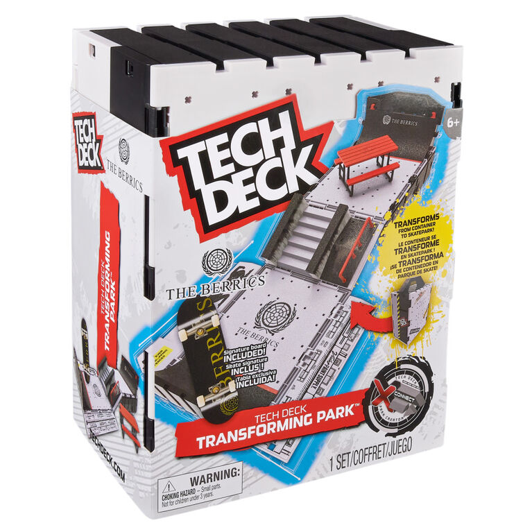 Tech Deck, The Berrics Transforming Park, X-Connect Park Creator, Coffret pliable de 76 cm avec rangement et fingerboard exclusif