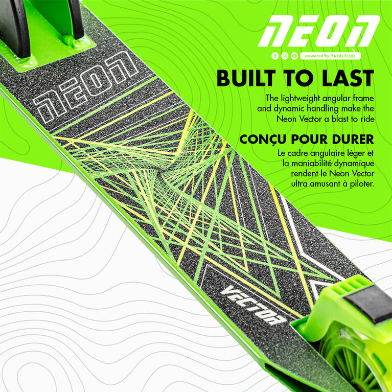 Yvolution Neon Vector Trottinette à 2 roues - Verte