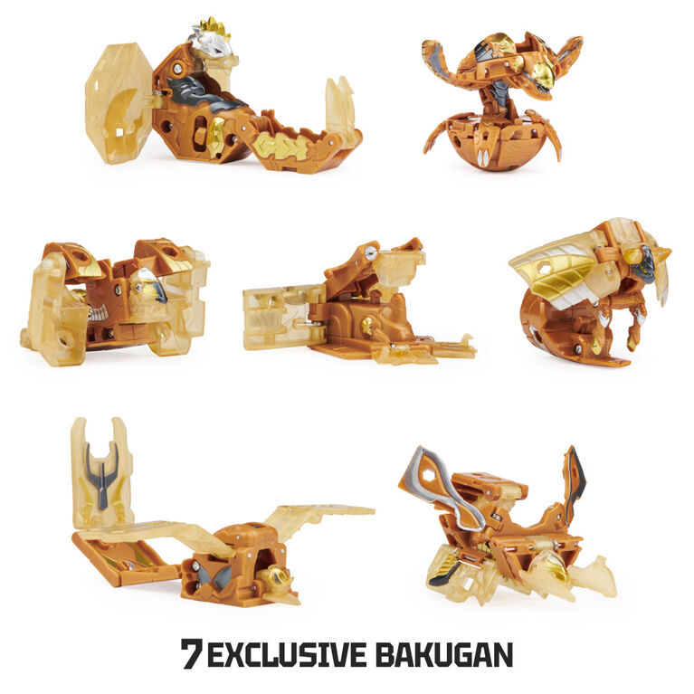 Bakugan, Ultimate Viloch, Bakugan exclusif 7 en 1, avec BakuCores et cartes à collectionner, figurine articulée Geogan Rising à collectionner