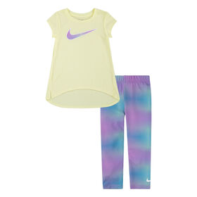 Nike Printed Leggings Set - Rush Fuchsia