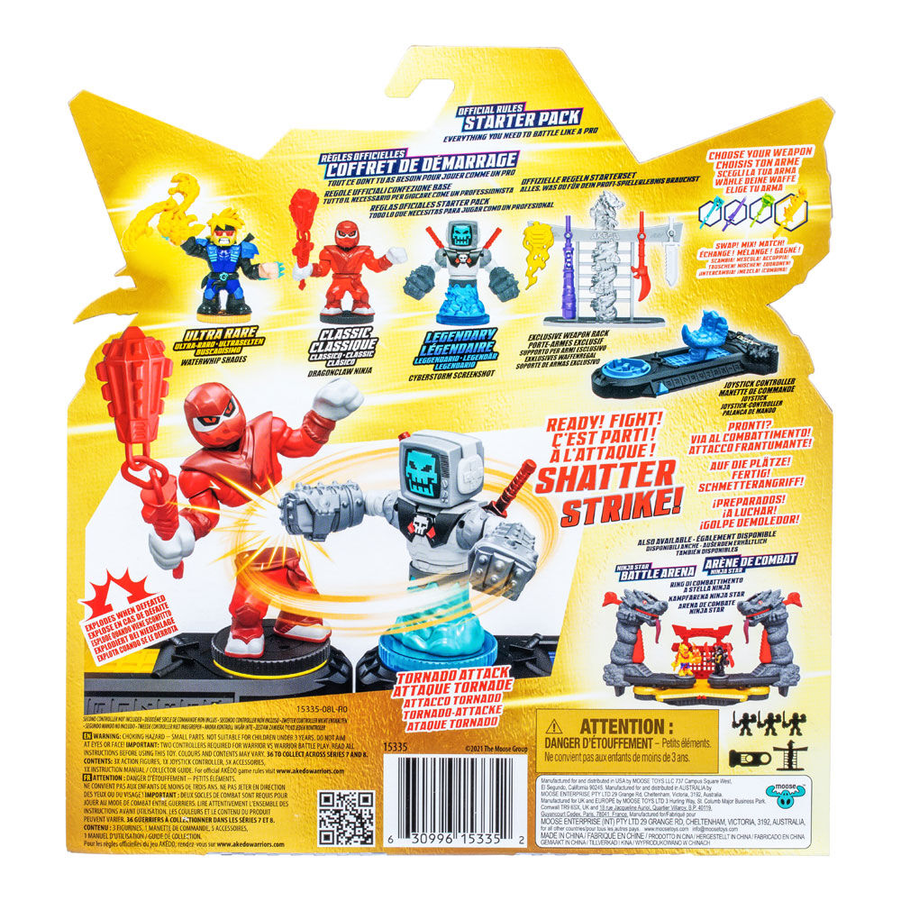 Legends of Akedo Ninja Fury Official Rules Starter Pack with 3