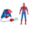 Marvel Spider-Man Aqua Web Warriors 4-Inch Spider-Man Action Figure with Refillable Water Gear Accessory