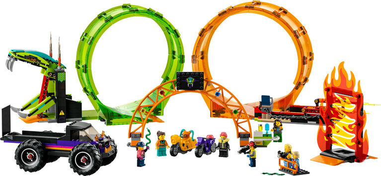 LEGO City L'arène de cascades double boucle 60339 Ensemble de construction (598 pièces)