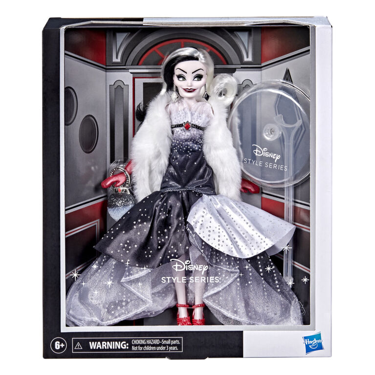 Disney Villains Style Series Cruella De Vil, Contemporary Style Fashion Doll with Accessories