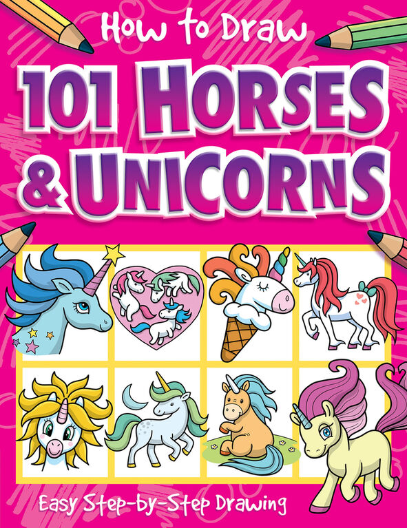 How to Draw 101 Horses and Unicorns - Édition anglaise