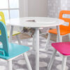 Ensemble table ronde et rangement + 4 chaises