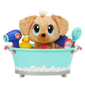 Rescue Tales Scrub 'n Groom Bathtub Playset with Golden Retriever Plush Pet Toy