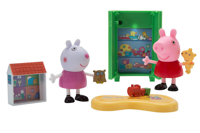 PEPPA PIG -  Little Rooms Playset - Playdate Fun