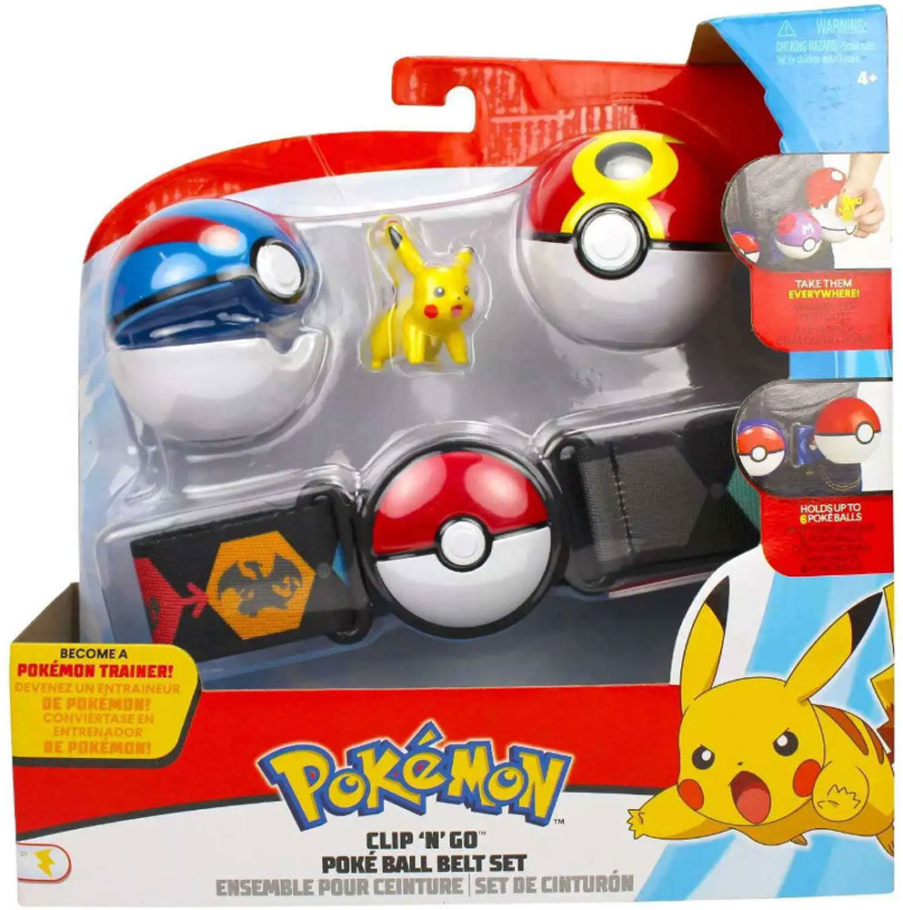 Pokémon Clip 'N' Go Belt Set - Pikachu + Great Ball and Repeat Ball