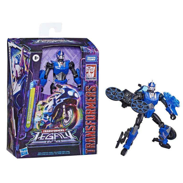 Transformers Generations Legacy, figurine Prime Universe Arcee classe Deluxe