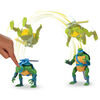 Rise of the Teenage Mutant Ninja Turtles - Figurine articulée Leonardo attaque ninja par salto arrière.