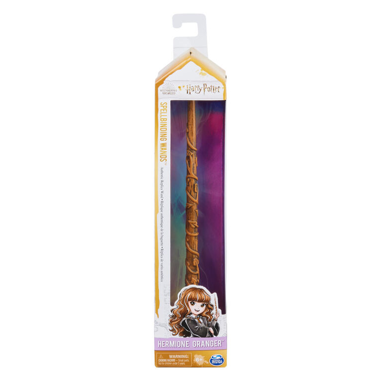 Wizarding World Harry Potter, 12-inch Spellbinding Hermione Granger Wand with Collectible Spell Card