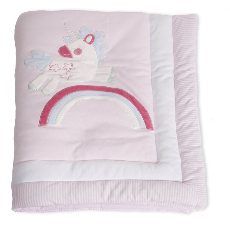 Markethouse Baby 3 Piece Crib Bedding Set- Pink