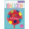 Ballon aluminium rond, 18 " - Balloon Party Birthday - Édition anglaise