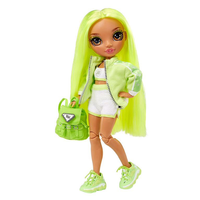 Rainbow High Jr High Karma Nichols- 9-inch NEON GREEN Fashion Doll