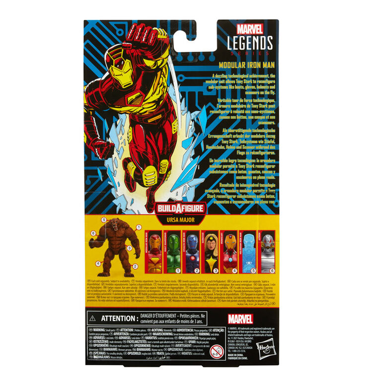 Hasbro Marvel Legends Series Modular Iron Man Action Figure Toy, Includes 4 Accessories and 1 Build-A-Figure Part