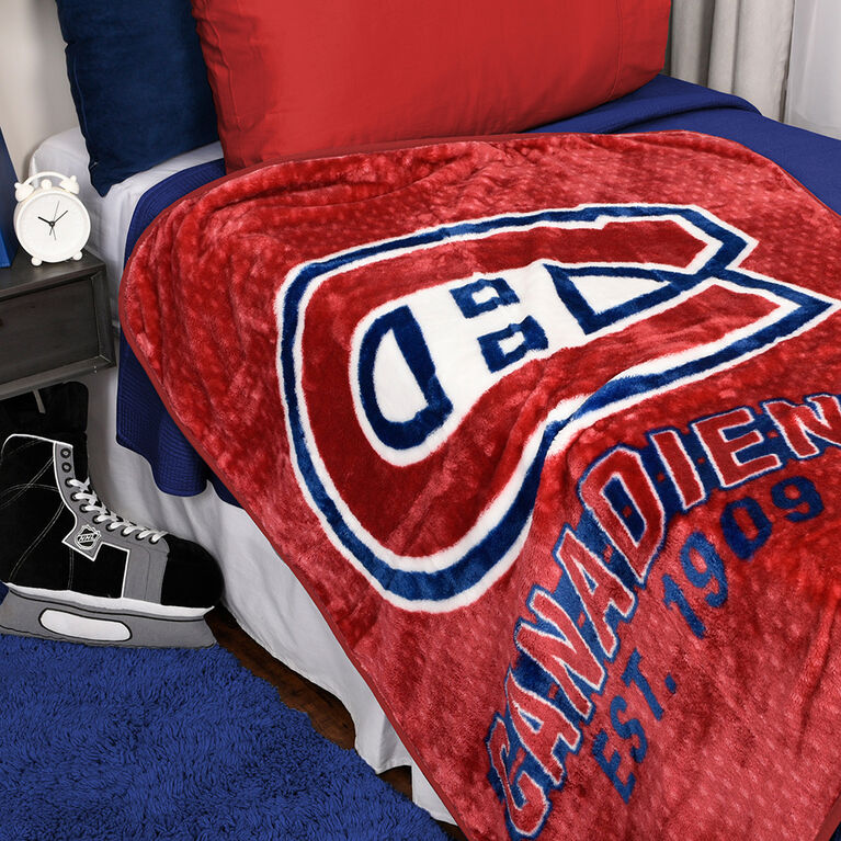NHL Montreal Canadiens Plush Super Soft Blanket, 40" x 50"