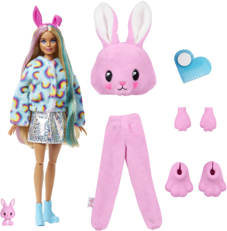 Barbie-Poupée Cutie Reveal avec costume de lapin et 10surprises