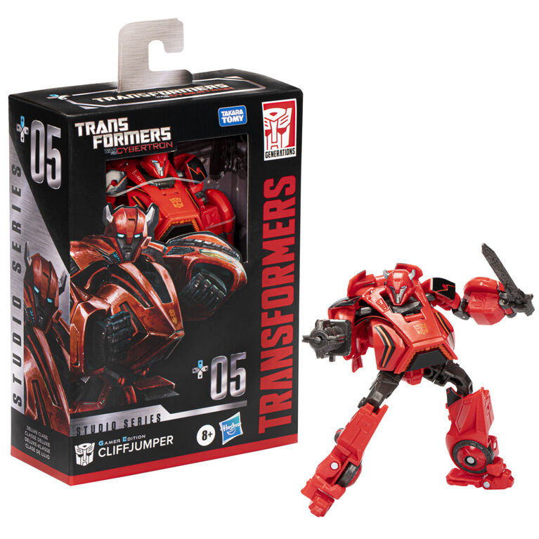 Transformers Studio Series Deluxe Transformers: War for Cybertron 05 Gamer Edition Cliffjumper 4.5 Inch Action Figure