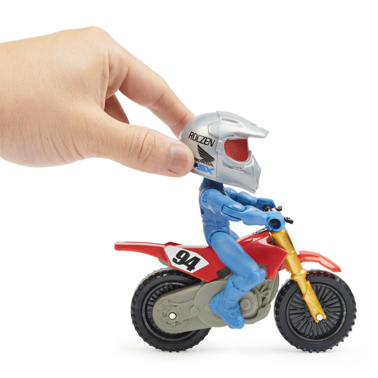 Supercross, Race and Wheelie Bike, Authentic Ken Roczen Collector Motorcycle, 1:18 Scale