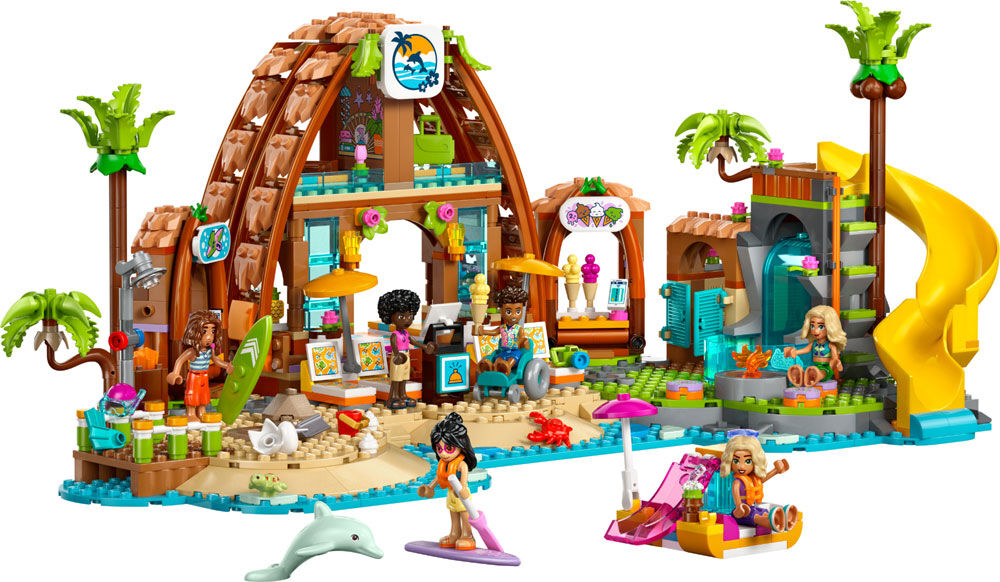 LEGO Friends Family Vacation Beach Resort Pretend Play Building Toy for Girls & Boys, 8+ - 42673