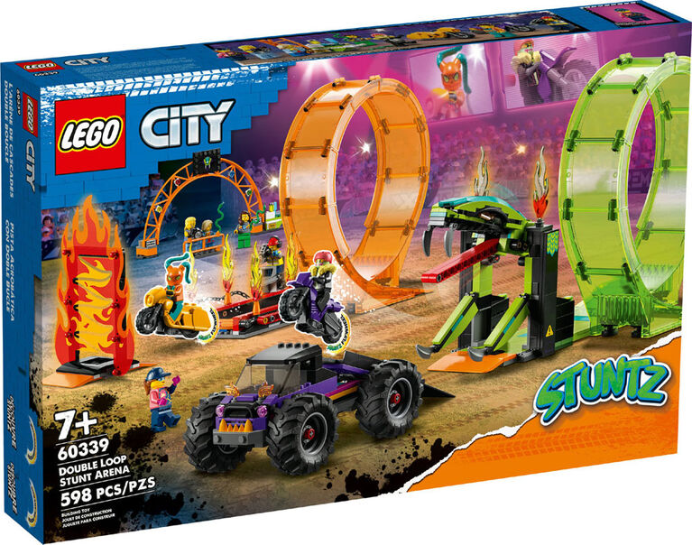 LEGO City L'arène de cascades double boucle 60339 Ensemble de construction (598 pièces)