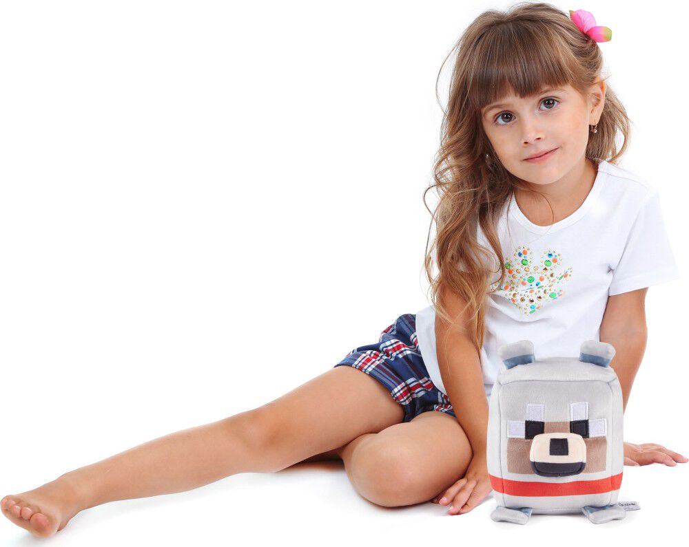 Minecraft Cuutopia Dennis the Wolf Plush Toy, 10-inch Collectible Soft Doll Inspired by the Movie