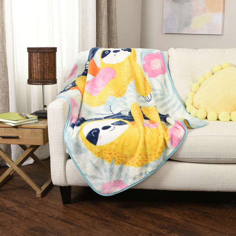 Sloth Plush Throw Blanket 40" x 50"