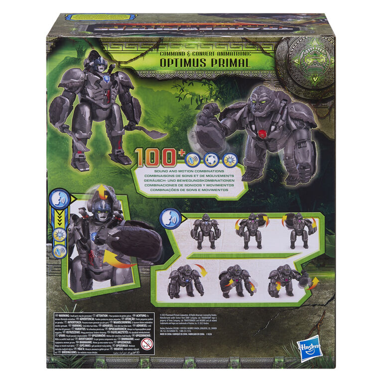 Transformers: Rise of the Beasts Command & Convert Animatronic Optimus Primal 12.5 Inch Electronic Toy