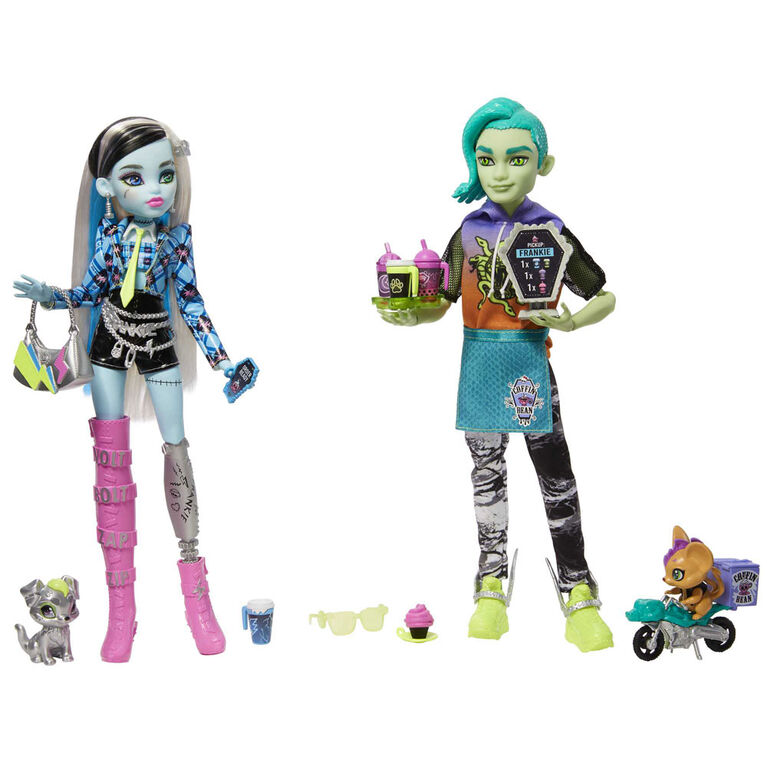 Monster High Coffret de 2poupées Deuce Gorgon et Frankie Stein