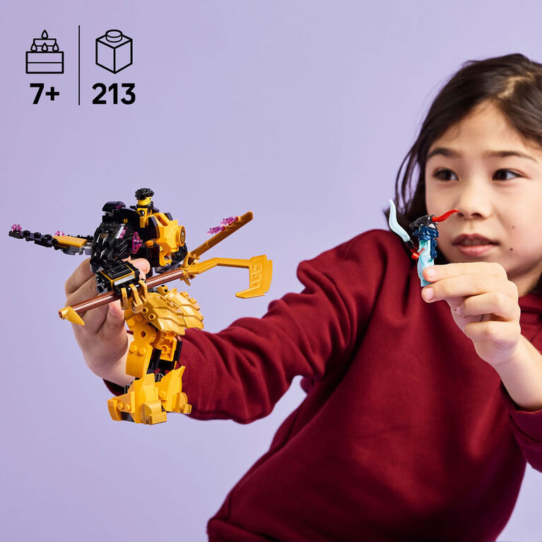 LEGO NINJAGO Le Robot de Combat Spinjitzu d'Arin avec 2 Figurines et un Mod&egrave;le de Dragon 71839