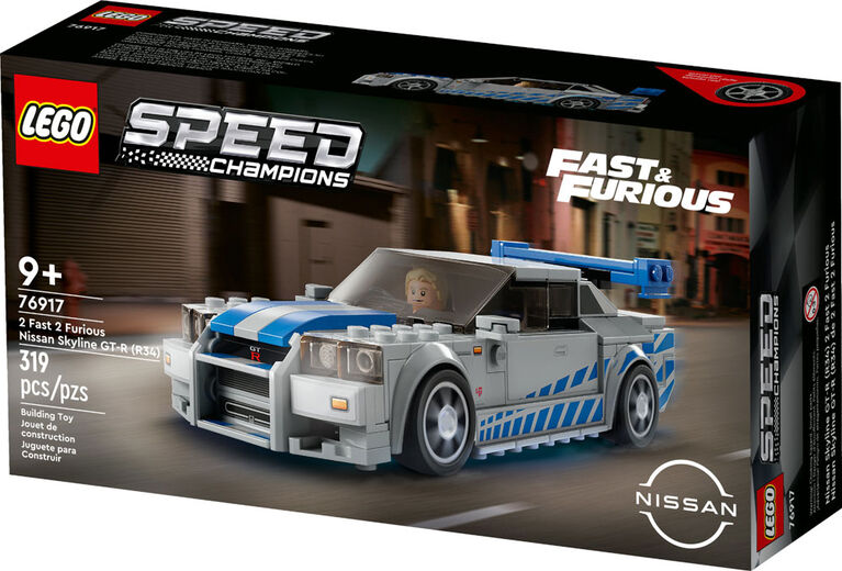 LEGO Speed Champions 2 Fast 2 Furious Nissan Skyline GT-R (R34) 76917 (319  Pieces)