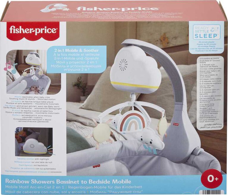 Rainbow Showers Bassinet to Bedside Mobile