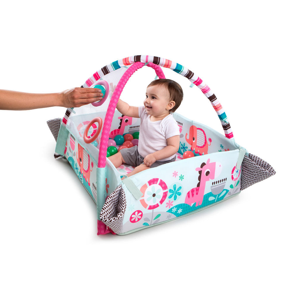 bright starts 5 in1 your way ball play activity gym in pink