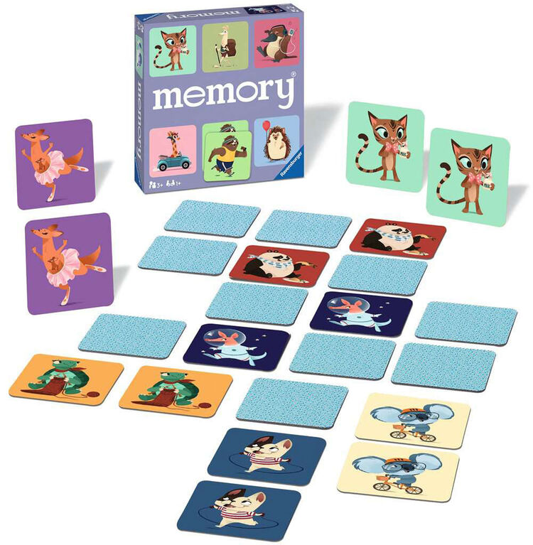 Ravensburger! Memory - Wild World of Animals Game - French Edition