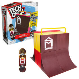 Tech Deck, Vert Wall 2.0, X-Connect Park Creator, Coffret rampe à construire et à personnaliser avec fingerboard exclusif