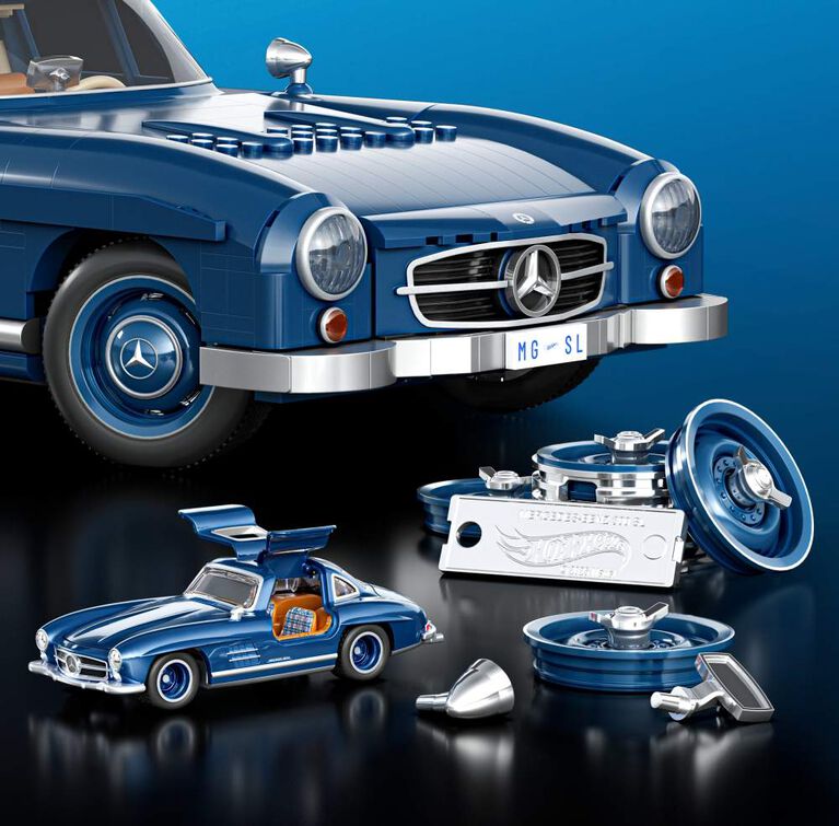 Mattel - Brick Shop - Hot Wheels - Mercedes-Benz 300 SL, 1 600 pièces