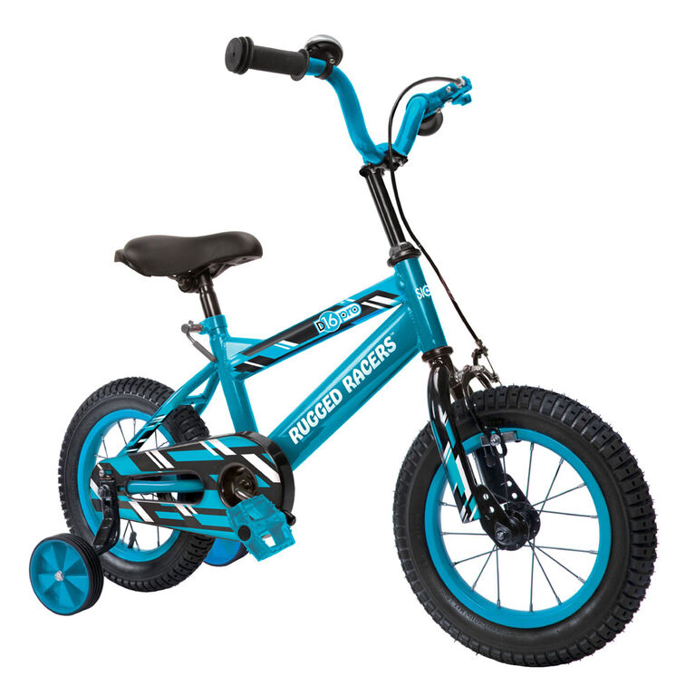 Rugged Racer 16 Inch Kids Bike with Training Wheels- Blue - English Edition