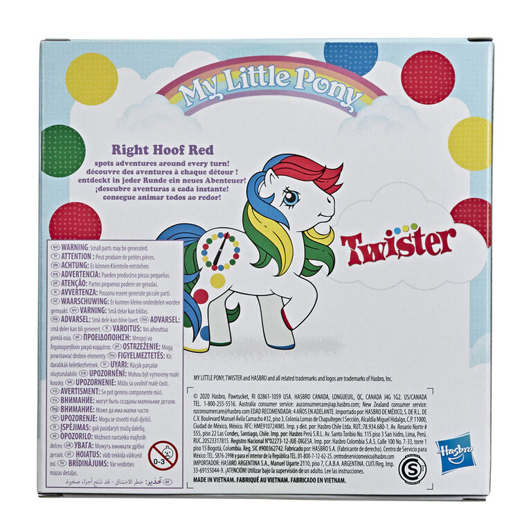My Little Pony Retro Twister Mashup Right Hoof Red - 80s-Inspired My Little Pony Collectible Figure with Retro Styling - 4.5-Inch Toy - R Exclusive