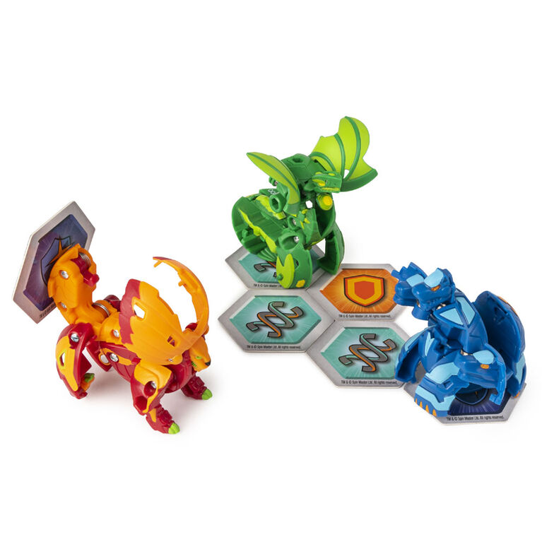 Bakugan Starter Pack 3-Pack, Hydorous Ultra, Armored Alliance Collectible Action Figures